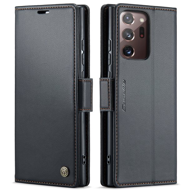 For Samsung Galaxy S23 S22 S21 S20 Ultra S21 FE S10 Plus Note 10 Plus Note 20 Ultra Case With Card Holder,Wallet Case For Women Men With RFID Blocking, Durable Faux Leather Kickstand Shockproof Case