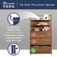 thumbnail image 6 of Bedroom 3-Drawer Dresser with Shelves, Sindoori Mango Finish, 6 of 6