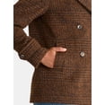 thumbnail image 5 of Time and Tru Women's and Women's Plus Faux Wool Peacoat, Sizes XS-2X, 5 of 6