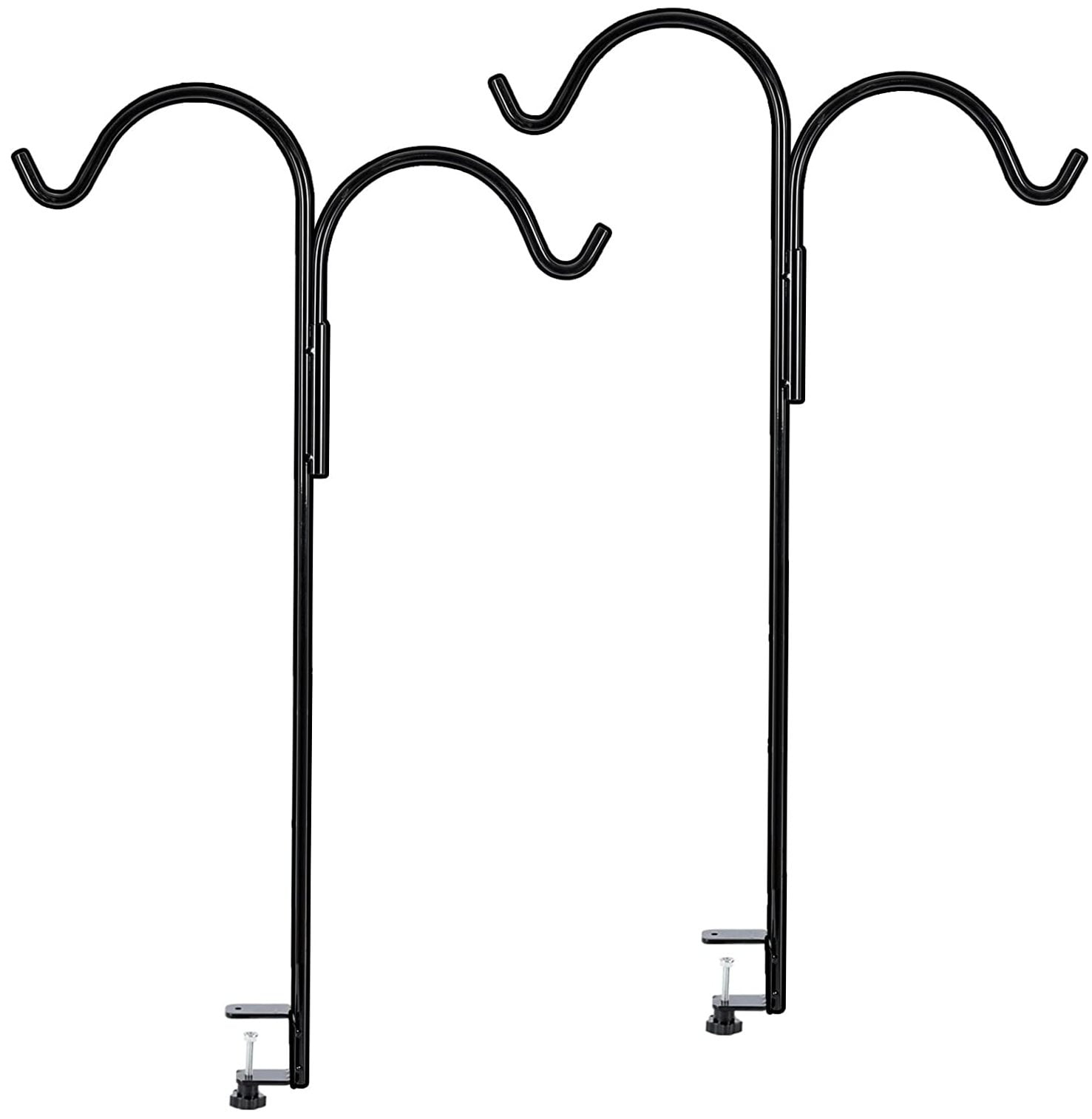 Outdoor Hanging Brackets Double Deck Hook, 35 Inch 2 Pack, Soild Metal