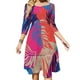 thumbnail image 1 of Vestido elegante dulce de algas magenta para mujer, vestido coreano kawaii con cuello cuadrado, magenta, rojo escarlata, azul clásico, tostado, ondas, azul marino, 1 of 6