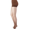 thumbnail image 2 of Hanes Womens Perfect Nudes Run Resistant Tummy Control Girl Short Hosiery, 5/6X, 2 of 5