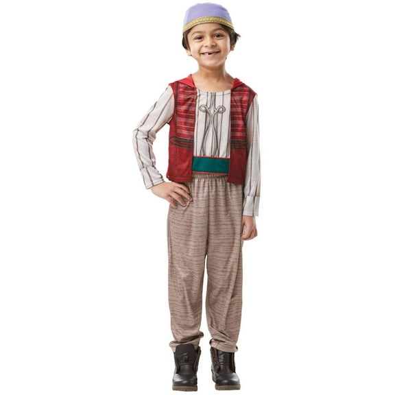 Adult Aladdin Costume Disney 9-10 Years Male Kids Brown Fancy Dress Party Book Week Halloween