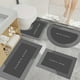 thumbnail image 4 of Juego de 4 alfombras de baño, tamaño grande, súper absorbentes, lavables en seco, antideslizantes, fáciles de limpiar, ideales para cualquier hogar, hotel, ducha, alfombra de baño de poliéster., 4 of 6