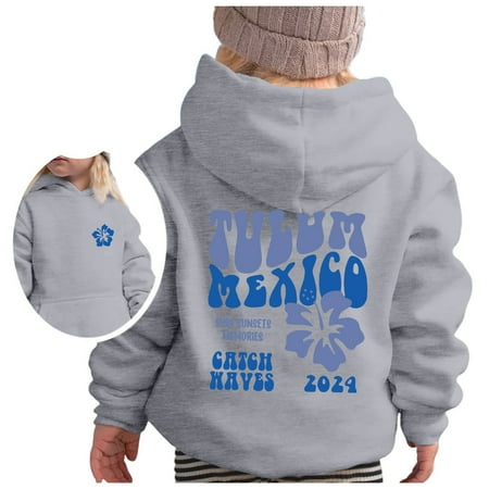 

Dpytoraw Boys And Girls Casual Loose Cute Print Long Sleeve Hoodie Sport 10-11 Years