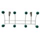 thumbnail image 1 of Percha trasera para puerta, compacta, para colgar sombreros y abrigos. Verde, 1 of 9