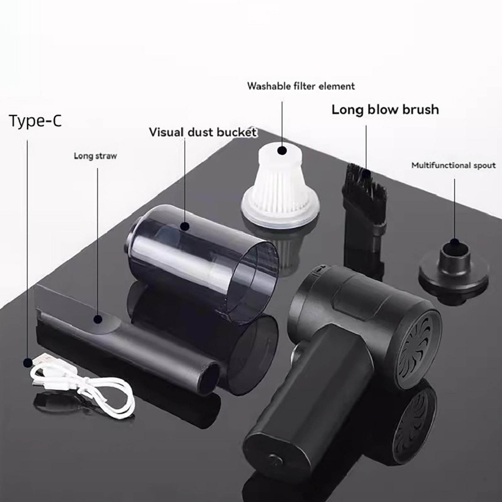 ddioayh Car Vacuum Cleaner Wireless, Portable Powerful Handheld Dustbuster with Rechargeable Battery for Car Home Use