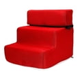 thumbnail image 3 of Maoww Portable Washable Pet Dog Stairs Ladder Ramp 3 Steps for Indoor Red 35 x 30 x 30cm 1Set, 3 of 6