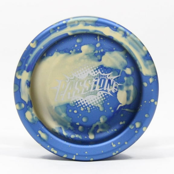 iYoYo PASSiON Yo-Yo - Aluminum - Great Responsive Beginner YoYo (Blue/Gold Acidwash)