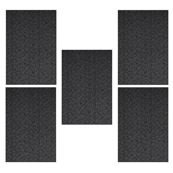 Furnish My Place Modern Indoor/Outdoor Commercial Black Rug, Modern Area Rug, Baby Nursery Mat, Pet-Friendly Carpet for Living Room, Playroom, Made in USA, 2' x 3' Rectangle - Set of 5
