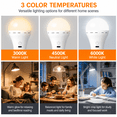 thumbnail image 3 of Mikhai 2 Pack Tri-color light bulbs LED Light Bulbs with Remote,rechargeable light bulbs, No App or Wi-Fi Required, Bulbs, 3 of 7