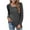 Dark Gray, variant on Women's Solid Color Casual Square Neck Pleated Long Sleeve Shirt, Loose Fit, Elegant Long Sleeve Top for Everyday Wear
