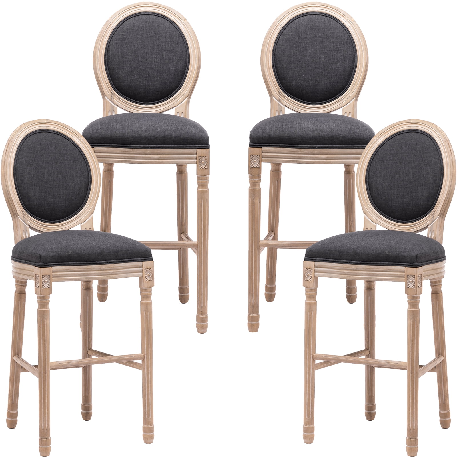 Bar Stools Set of 4 30 Inch Barstools Bar Height Set of 4, Rustic