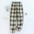 thumbnail image 2 of Bjutir Womens Pajamas Pants Spring Summer Checkered Pajama Pants Pants Loose Comfortable Plus Size Outwear Four Seasons Home Furnishings Cartoon Home Pants Black, 2 of 3