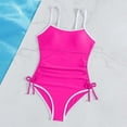 thumbnail image 6 of Shadoumai Girls Swimsuit One Piece Size 7 Ruffle Ruched Tankini Set Quick Dry & Stretchy Crossback Floral Print Girls Dress Up Clothes with Mesh Cover Ups Modest Swimwear, 6 of 6