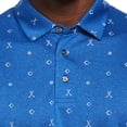 thumbnail image 2 of PGA Tour Men's Golf Performance 3 Button Placket Polo Shirt (Turkish Sea Heather, XXL), 2 of 2