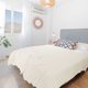thumbnail image 1 of PiccoCasa 100% Cotton Soft Knitted Throw Solid Blanket for Couch Sofa Bedroom, Beige 60"x79", 1 of 1