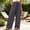 Gray, variant on FengLS Womens Long Pants Comfy Relaxed-Fit Straight Pants Elastic Waistband Loungewear Trousers Lightweight Solid Color Pants with Pockets