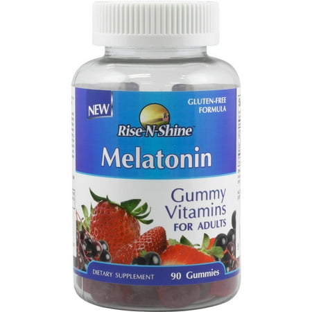 Rise-N-Shine Melatonin gommeux Vitamines pour les adultes Supplément diététique gélifiés, 90 count