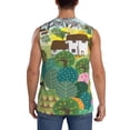 thumbnail image 4 of Lsque Garden Farm Print Men's Cotton Blend Sleeveless Muscle Shirts (S-3XL)- Moisture Wicking, Odor Protection, UPF 30+,Large, 4 of 8
