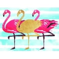 thumbnail image 2 of OnRei 14x11 Black Ornate Wood Framed with Double Matting Museum Art Print Titled - Flamingo Gold, 2 of 4