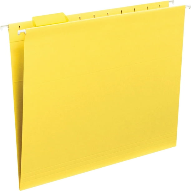 Smead Colored Hanging Folders 1/5 Cut Tabs Yellow 25/BX Letter (64069 ...