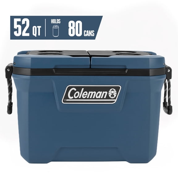 Coleman Flex ’N Go 52 QT Hard-Sided Ice Chest Cooler, Sapphire