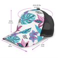 thumbnail image 3 of Picia Hawaiian Style Pattern Trucker Hat,Baseball Cap,Sun Protection Cap,Stylish Headwear,Leisure Cap,Outdoor Sports Cap, 3 of 7