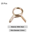 thumbnail image 3 of Double Wire Spring Hose Clamp, 65Mn Steel 6mm Fuel Line Silicone Tube Spring Clips, Color Zinc Plated, 20 Pack, 3 of 5