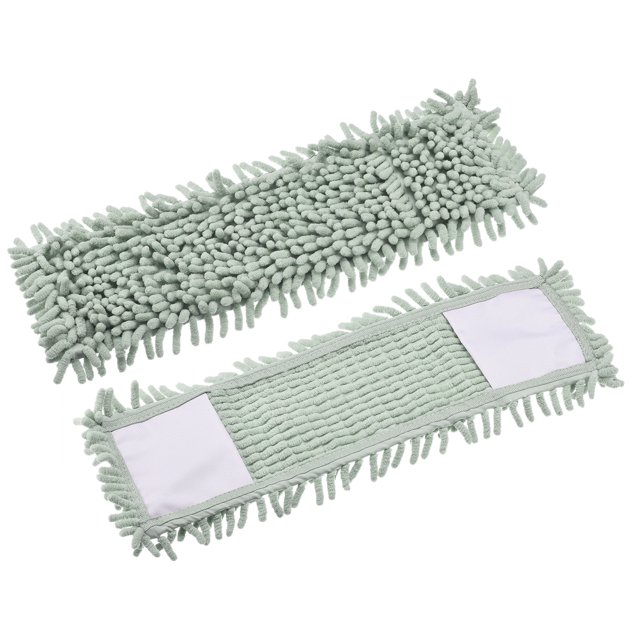 Cabezales de trapeador de chenilla Unique Bargains 39x12cm Gris Paquete de 2