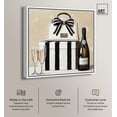 thumbnail image 2 of Black and White Striped Glam Canvas Fashion Art Prints by Art Remedy, White Frame, 20 x 20, 2 of 7