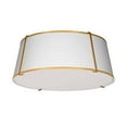 thumbnail image 3 of TRA-224FH-GLD-WH Dainolite Trapezoid - 4 Light Trapezoid Flush Mount-Gold Finish-White Shade Color, 3 of 3