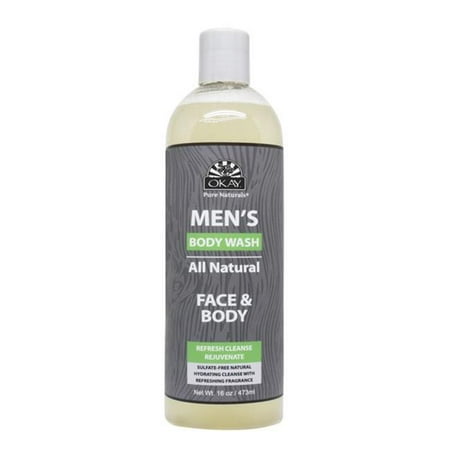 XBI OKAY-MENANBW16 16 oz Men All Natural Face & Body Wash