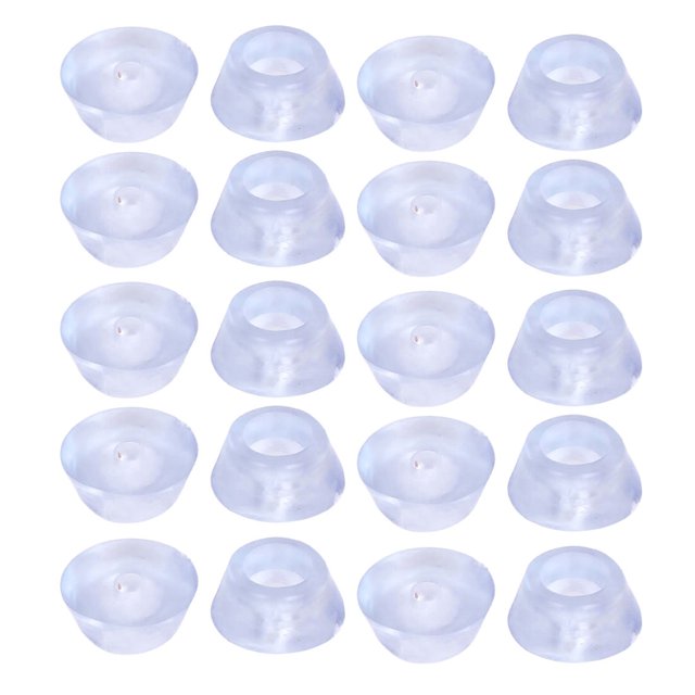 Uxcell 28mm x 12mm Protector de Pierna de Mesa de Muebles Almohadillas de Caucho 20pcs