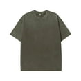thumbnail image 2 of Zimjoy Green Tees for Men Casual Washed Cotton T Shirts for Men Loose Fit Short Sleeve Oversized Tshirts for Men Crewneck Vintage Fashion Clothing, Army Green XL, 2 of 8