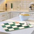 thumbnail image 6 of Yayeee Dish Drying Mat for Kitchen Counter Ultra Absorbent Easy Clean Pad 18x16", Green and White Plaid Pattern, 6 of 7