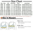 thumbnail image 3 of Wycnly Push Up Bra for Women 3pcs Large Size Front Closure Comfort Lightweight Floral Bra Ladies Convertible Underwire T-Shirt Bras Bras for Women Bras, 3 of 3
