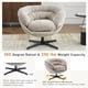 thumbnail image 3 of Silla de oficina de chenilla moderna, silla de acento giratoria de 360 ° con cojín extraíble, silla de oficina redonda, base de metal negro, 3 of 5