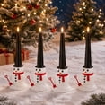 thumbnail image 4 of Cififendec 2Pcs Christmas Snowman Flameless Candle Lights, 11.22 Inch Remote Controlled LED Taper Candles For Mantel And Table Display, 4 of 8