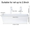thumbnail image 2 of 2 Pcs Outdoor Planter Box 16 inch Large Hanging Flower Pots Iron Hanging Flower Pot Railing Pots Planters Succulents Bucket Wall Mount Fence Planter for Balcony Patio Garden Home Decor，White, 2 of 6