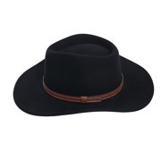 Kanut Sports - Rocky - Wool Felt Western-Style Black Cowboy Hat for Male