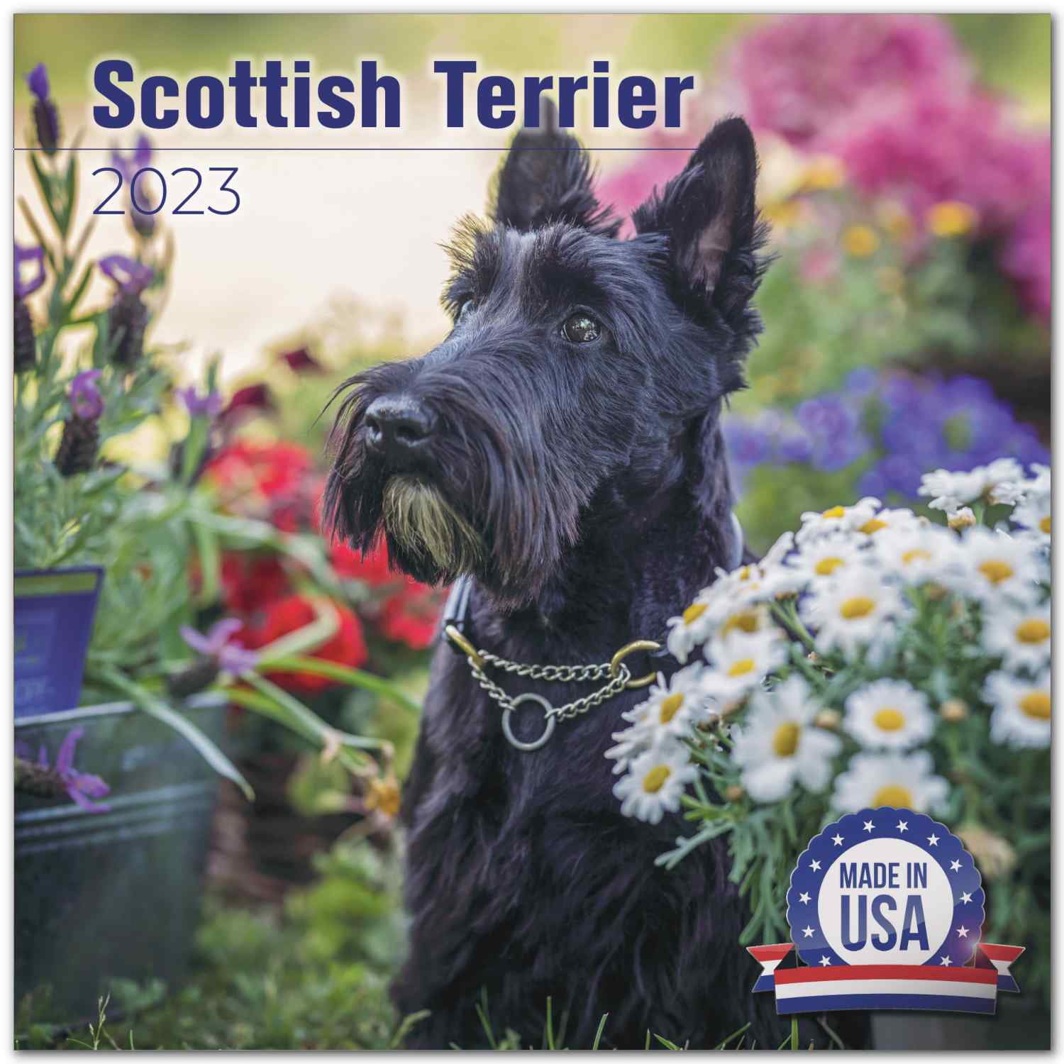 2022 2023 Scottish Terrier Calendar - Dog Breed Monthly Wall Calendar - 12 x 24 Open - Thick No-Bleed Paper - Giftable - Academic Teacher's Planner Calendar Organizing & Planning - Made in USA