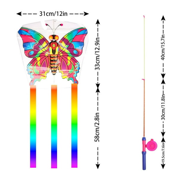 Huge Kite Easy to Fly Butterfly Kite with Holding Fishing Rod for