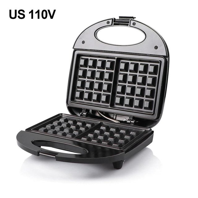 Waffle Maker,Waffle Baking Machine,Non-Stick Rotatable Waffl-e Baker Machine,110V Dual Waffl-e Machines for Double Baking, Stainless Steel Waffle Maker for Restaurant