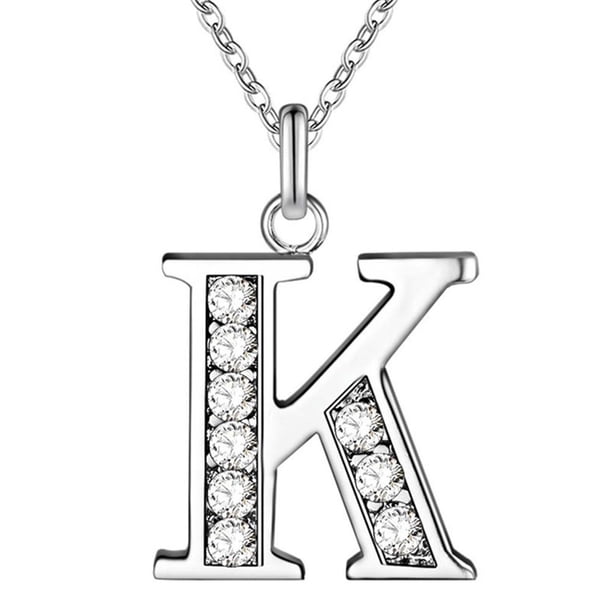 Collar de 26 letras, accesorios de moda de diamantes, regalos para la novia del amante Wmkox8yi sjalhkljlk5868