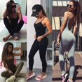 thumbnail image 4 of Femmes Combinaison Sans Manches Bodycon Slim Fit Sport Pantalon Long Romper, 4 of 5