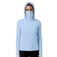 thumbnail image 5 of HBYJLZYG Women's Long Sleeve Hooded Top with Face Cover and Thumbholes, UPF 50+ Sun Protection Lightweight Outdoor Athletic Shirt for Running and Hiking, 5 of 6