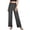 *Dark Gray, variant on ClodeEU Women's High Waisted Wide Leg Faux Denim Pants, Straight Leg Stretch Jeans Black,Womens Plus L