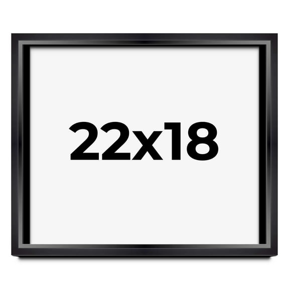 22x18 Shadow Box Frame Black | 1.25 inches Deep Real Wood Contemporary Shadowbox Display Frame | UV