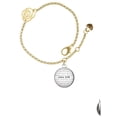 thumbnail image 2 of Delight Jewelry Silvertone Domed John 3:16 Gold-tone Rose Link Chain Bracelet, 6.25"+1.75" Extender, 2 of 4